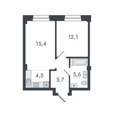 Квартира 43,3 м², 2-комнатная - изображение 2