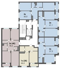 61,1 м², 2-комнатная квартира 7 294 729 ₽ - изображение 14