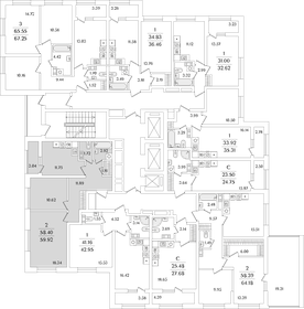 63,1 м², 2-комнатная квартира 16 900 000 ₽ - изображение 78