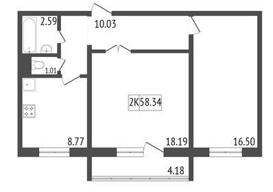 42 м², 2-комнатная квартира 4 500 000 ₽ - изображение 29