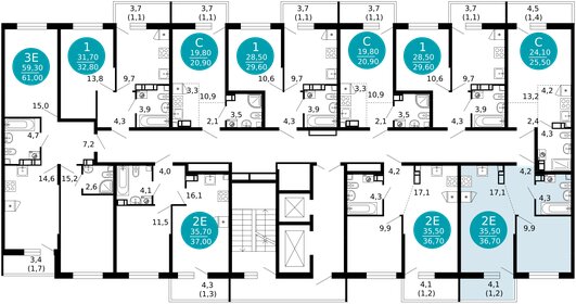 36,7 м², 1-комнатная квартира 15 263 530 ₽ - изображение 25