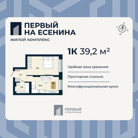 Квартира 39,2 м², 1-комнатная - изображение 3