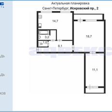 Квартира 56,9 м², 2-комнатная - изображение 2