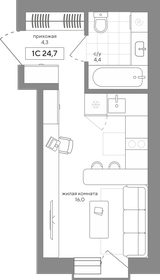 24,7 м², квартира-студия 3 390 000 ₽ - изображение 1