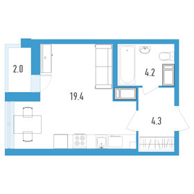 27,9 м², квартира-студия 6 200 000 ₽ - изображение 63