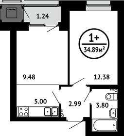 34,8 м², 1-комнатная квартира 5 250 000 ₽ - изображение 39