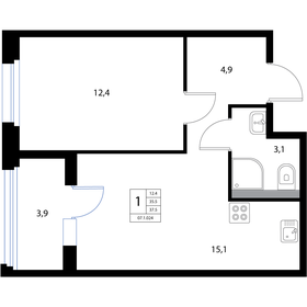 43,9 м², 2-комнатная квартира 4 600 000 ₽ - изображение 99