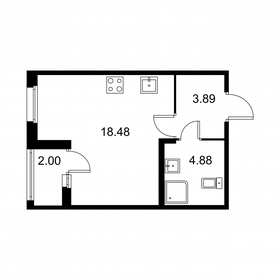 Квартира 28,3 м², студия - изображение 1