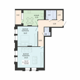 73,9 м², 2-комнатная квартира 8 649 810 ₽ - изображение 6