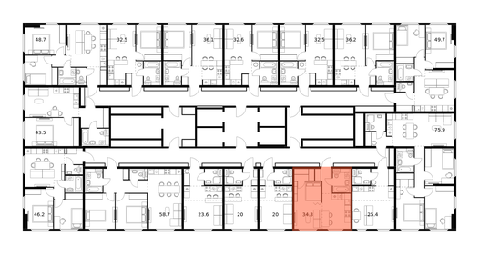 33,9 м², 1-комнатная квартира 8 000 000 ₽ - изображение 55