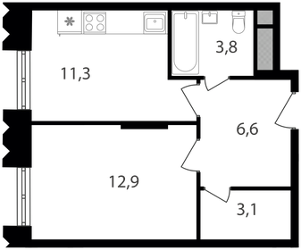 37,1 м², 1-комнатная квартира 13 689 900 ₽ - изображение 61