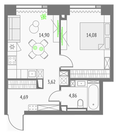 29,6 м², квартира-студия 13 100 000 ₽ - изображение 1