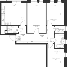 Квартира 96,4 м², 3-комнатная - изображение 2