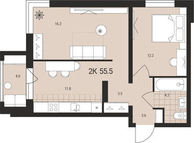 60,9 м², 2-комнатная квартира 5 800 000 ₽ - изображение 19