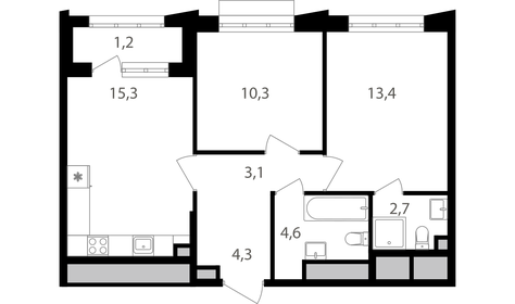 40,6 м², 2-комнатная квартира 18 850 000 ₽ - изображение 83