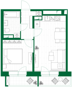 40 м², 1-комнатная квартира 7 190 000 ₽ - изображение 27