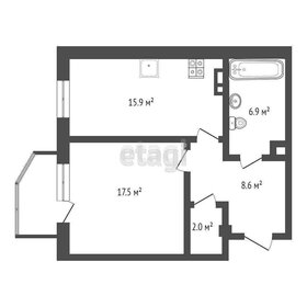 Квартира 53 м², 1-комнатная - изображение 1