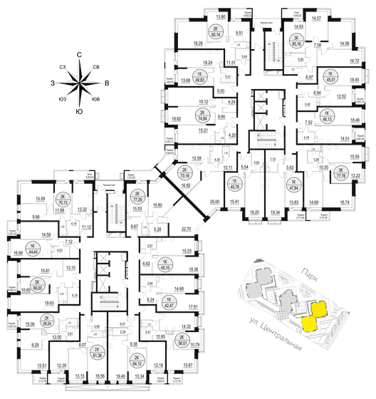 74,8 м², 1-комнатная квартира 13 230 750 ₽ - изображение 1