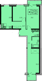 79,5 м², 3-комнатная квартира 7 151 400 ₽ - изображение 65