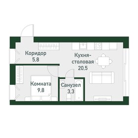 38,9 м², 1-комнатная квартира 4 706 900 ₽ - изображение 23