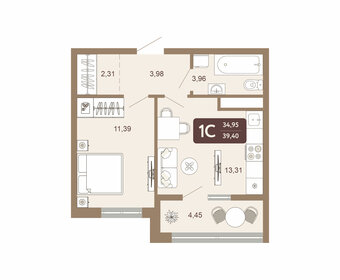 37 м², 1-комнатная квартира 4 930 000 ₽ - изображение 53