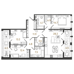 104,5 м², 3-комнатная квартира 38 900 000 ₽ - изображение 68