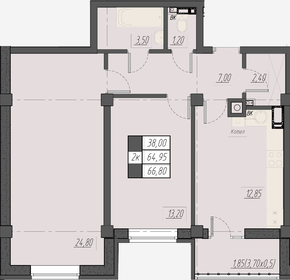 66,8 м², 2-комнатная квартира 9 726 080 ₽ - изображение 5