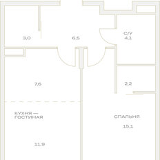 Квартира 50,4 м², 2-комнатная - изображение 2