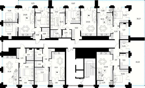 65,8 м², 1-комнатная квартира 14 149 150 ₽ - изображение 69