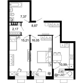 48 м², 2-комнатная квартира 13 500 000 ₽ - изображение 74