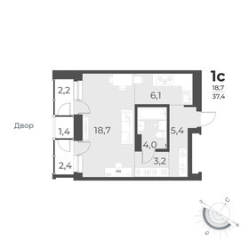 37,5 м², квартира-студия 6 340 000 ₽ - изображение 45