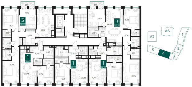 48 м², 1-комнатная квартира 8 346 780 ₽ - изображение 27