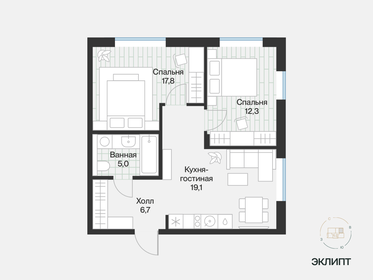 56,7 м², 2-комнатная квартира 55 863 392 ₽ - изображение 21