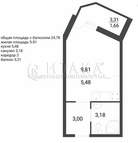 Квартира 21,6 м², студия - изображение 1