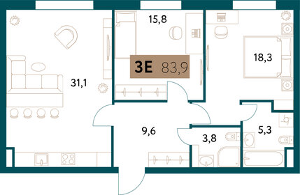 85 м², 3-комнатная квартира 57 000 000 ₽ - изображение 68