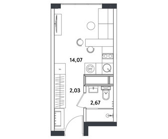 Квартира 19,1 м², студия - изображение 1