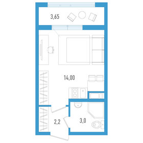 Квартира 20,3 м², студия - изображение 1