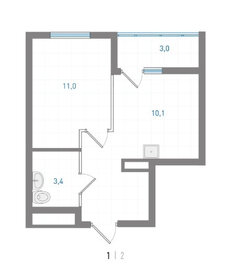 Квартира 32,2 м², 1-комнатная - изображение 1