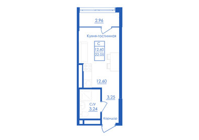 22,3 м², квартира-студия 2 661 360 ₽ - изображение 46