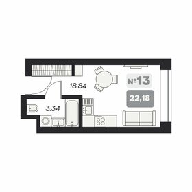 22,2 м², апартаменты-студия 4 390 000 ₽ - изображение 35