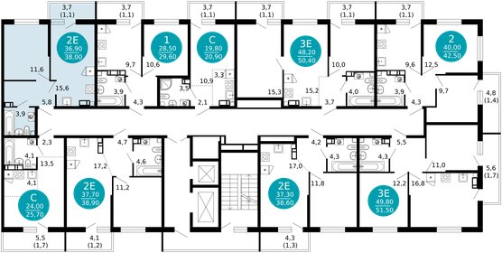 45 м², 1-комнатная квартира 12 600 000 ₽ - изображение 95