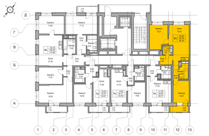 61,7 м², 2-комнатная квартира 9 950 000 ₽ - изображение 73