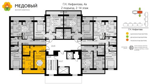 34 м², 1-комнатная квартира 5 134 000 ₽ - изображение 44