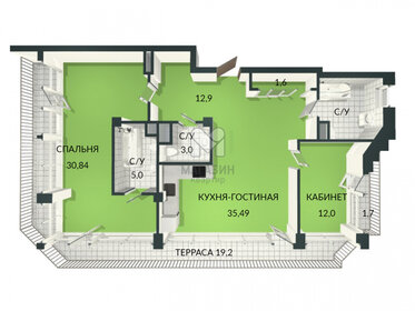 Квартира 107,1 м², 3-комнатная - изображение 1