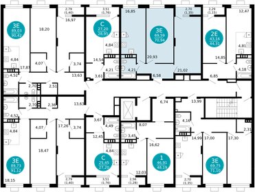 70 м², 3-комнатная квартира 12 500 000 ₽ - изображение 80