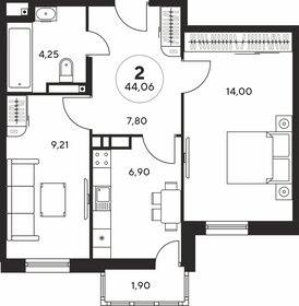 Квартира 44,1 м², 2-комнатная - изображение 1