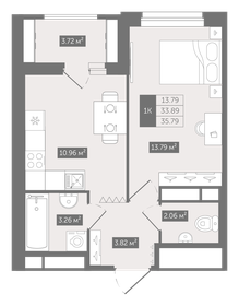 32,5 м², 1-комнатная квартира 5 395 000 ₽ - изображение 98