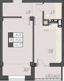 42,1 м², 1-комнатная квартира 7 578 000 ₽ - изображение 49