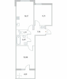 Квартира 55,7 м², 2-комнатная - изображение 1