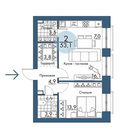 58 м², 2-комнатная квартира 8 000 000 ₽ - изображение 38